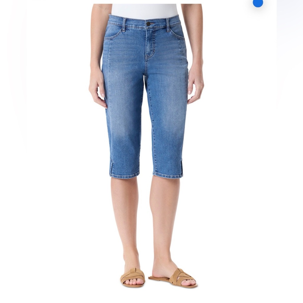 ❌Sold❌Gloria Vanderbilt Petite Dalia Seamed Straight-Leg Denim Skimmer Jeans
